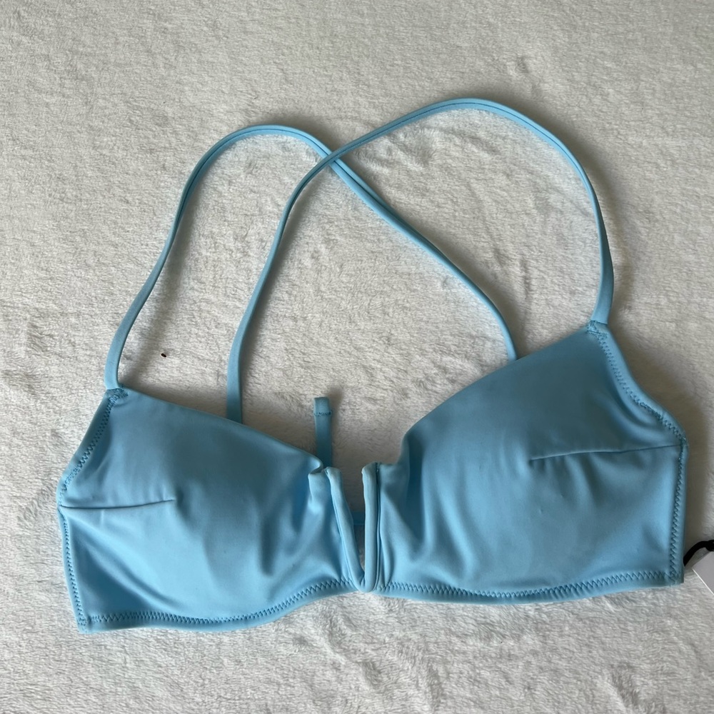 Light Blue Bikini Top (Size 34B)